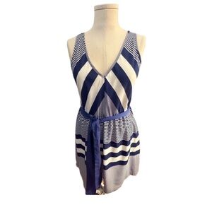 Hot Topic Navy Blue and White Stripe dress. Size Medium. Great Condition
